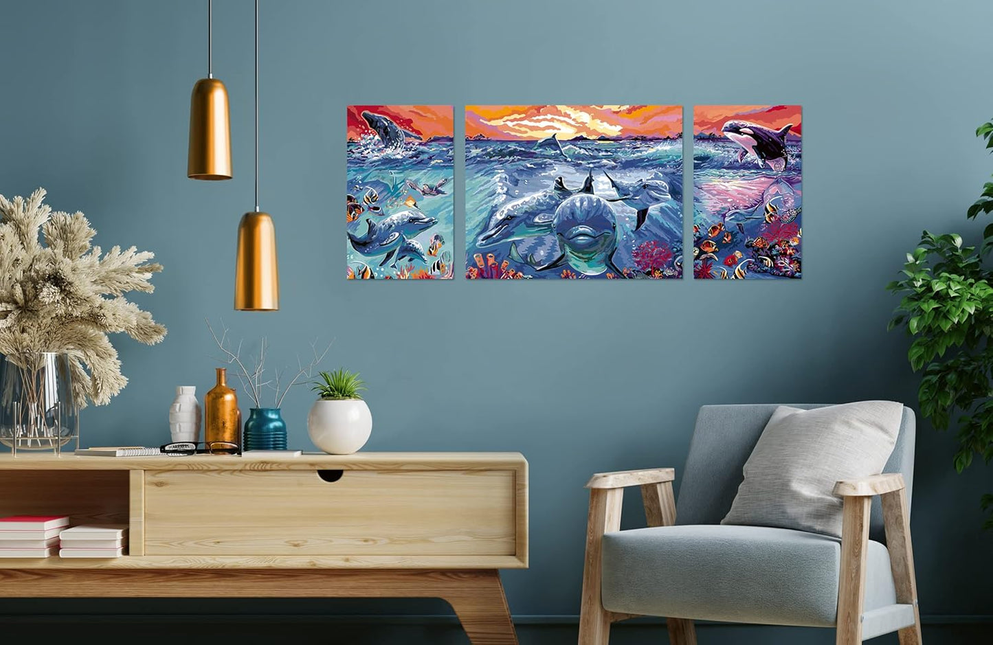 CreArt Dolphins at Sunset, Neue Version