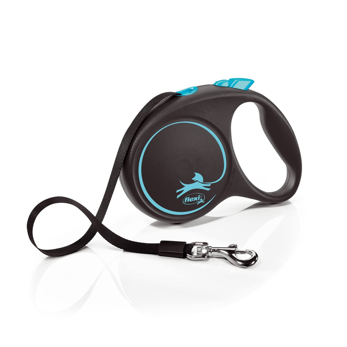 Black Design Rollleine, Schwarz / Blau L: 5m (max. 50kg)