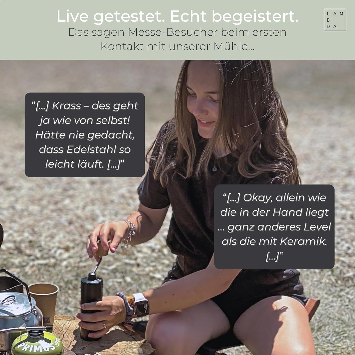 Espressomühle mit 108 einstellbaren Mahlgraden, Kaffeemühle mit Edelstahl-Mahlwerk Nautic Night