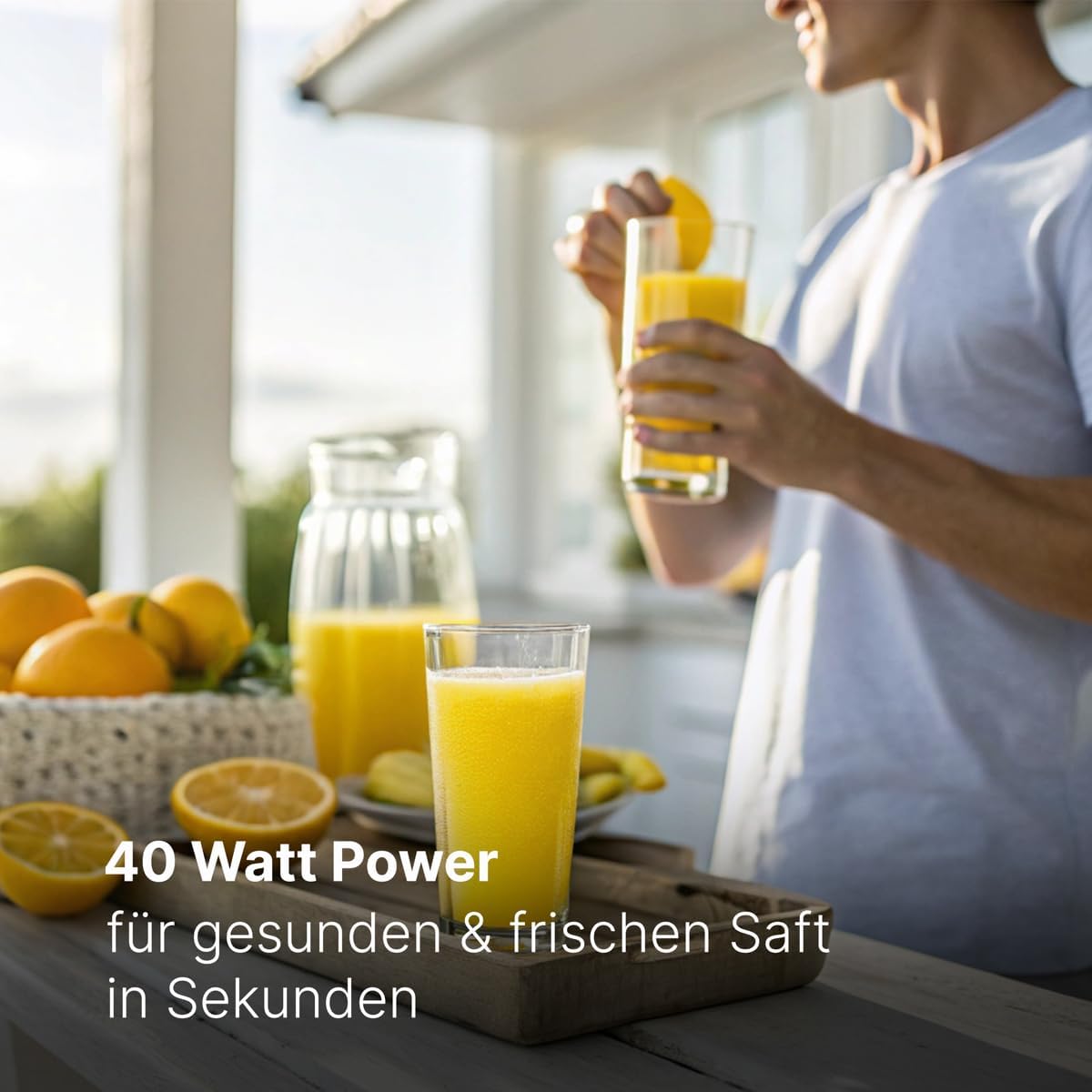 Elektrische Saftpresse mit Start-/Stoppfunktion 1,2 L, Single