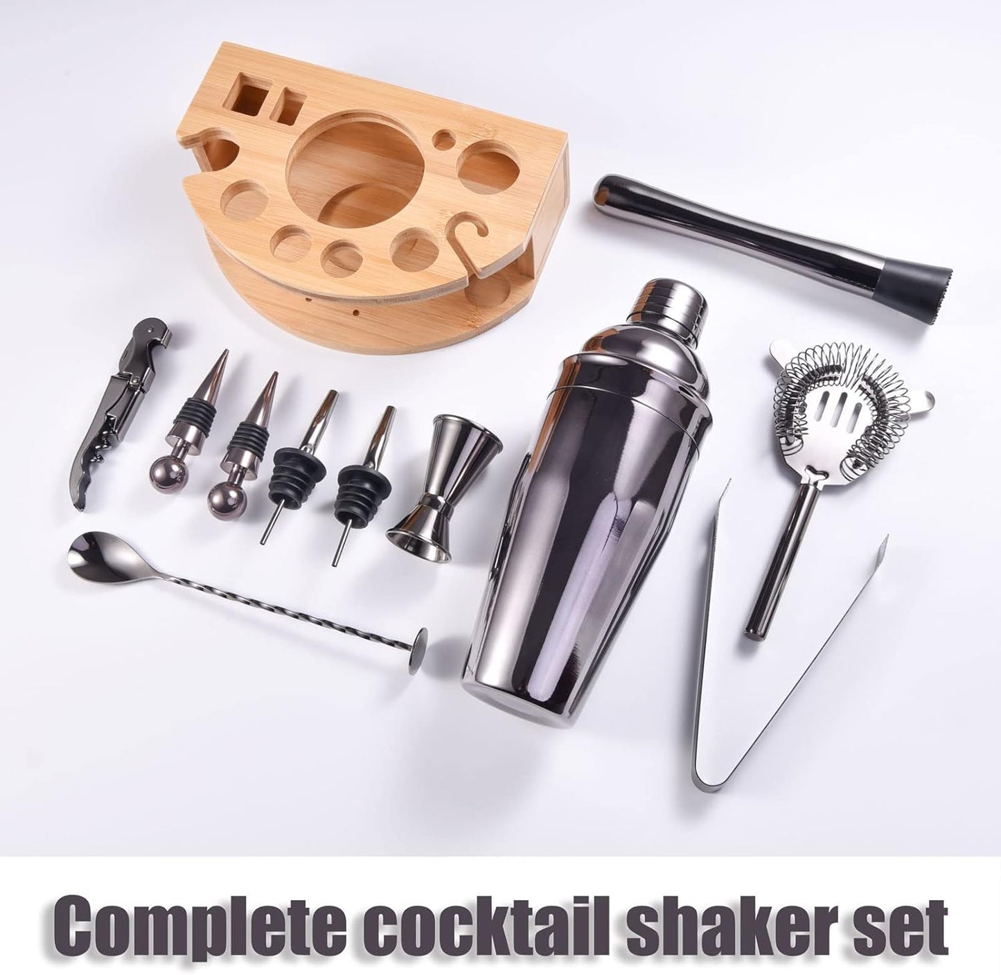 Cocktail Shaker Set, Grau 12 Teiliges