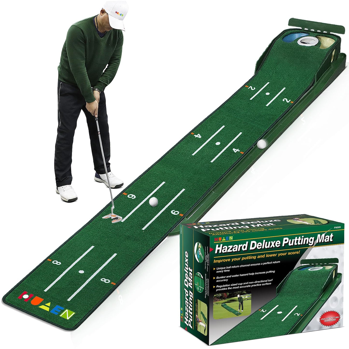 Putting-Matte mit Ballrücklauf