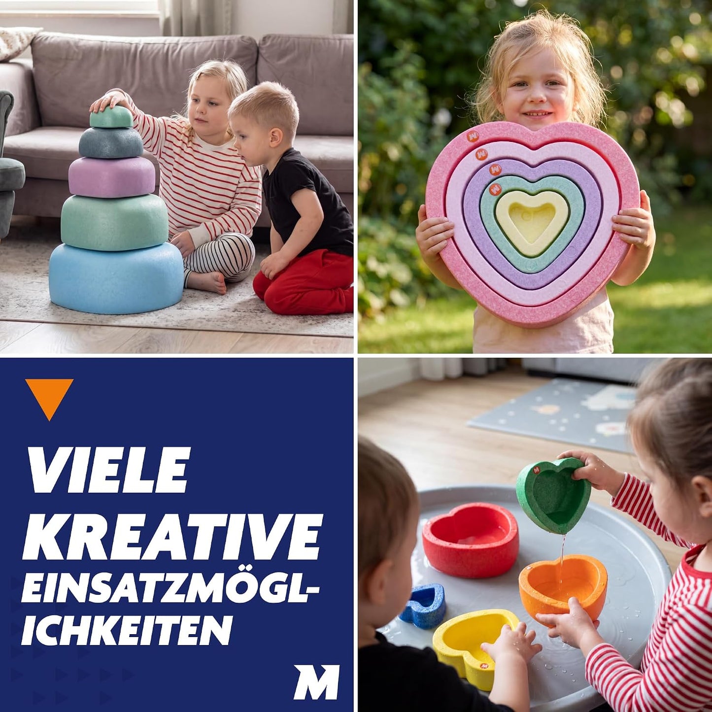 Sensorische Balanciersteine für Kinder, Mehrfarbig