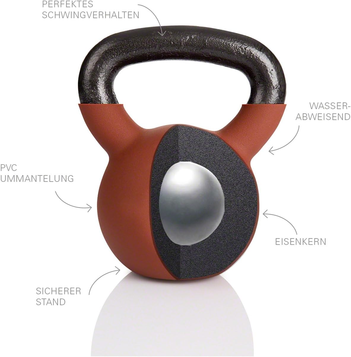 28 kg Kugelhantel für Fitness-Workouts, Braun