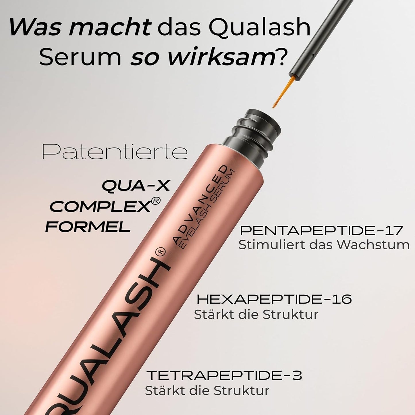 Wimpernserum für schnelles Wimpernwachstum, Wimpernserum mit QUA-X Peptide Complex