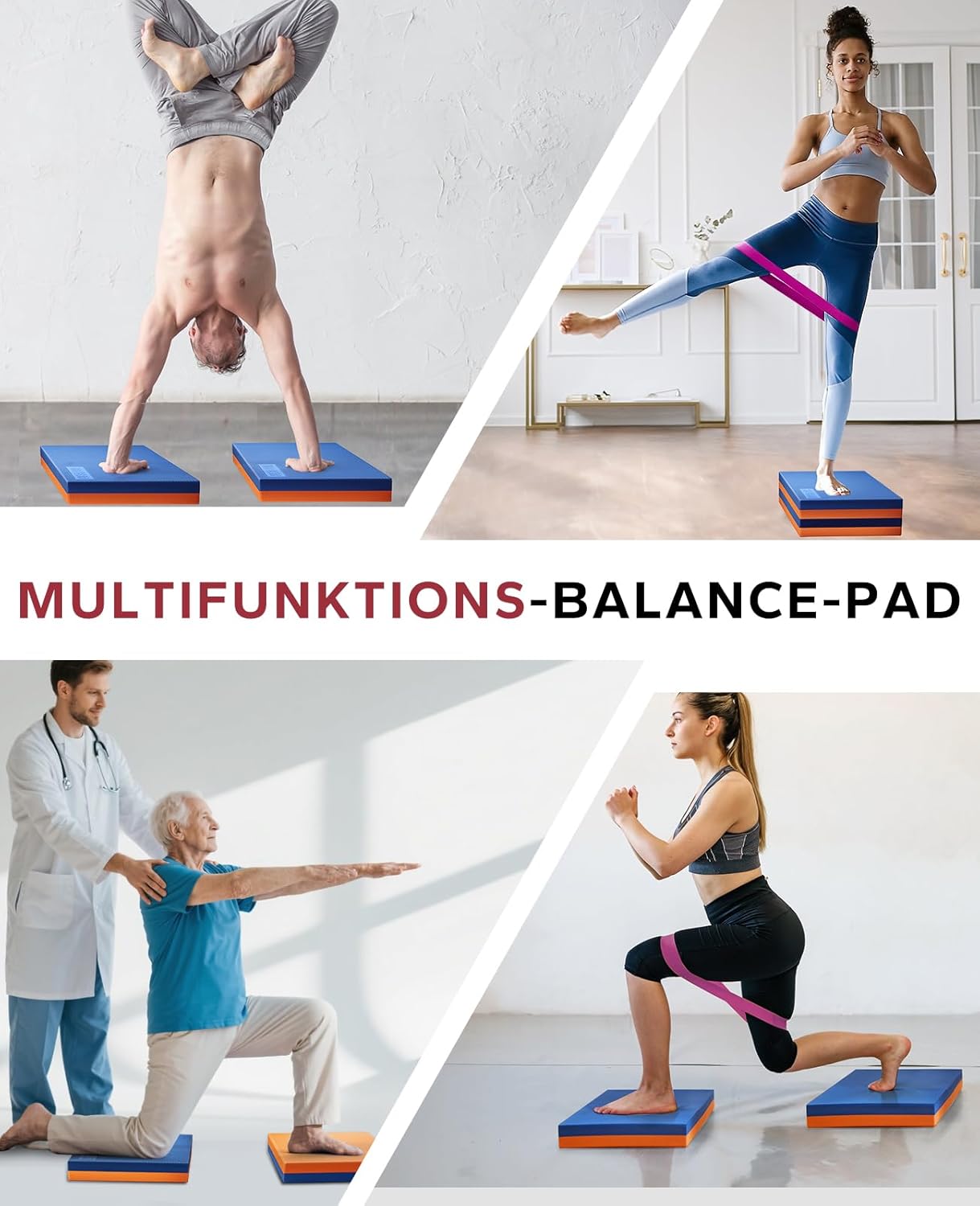 2er-Set Balance Pad, Blau/Orange - 2Stk
