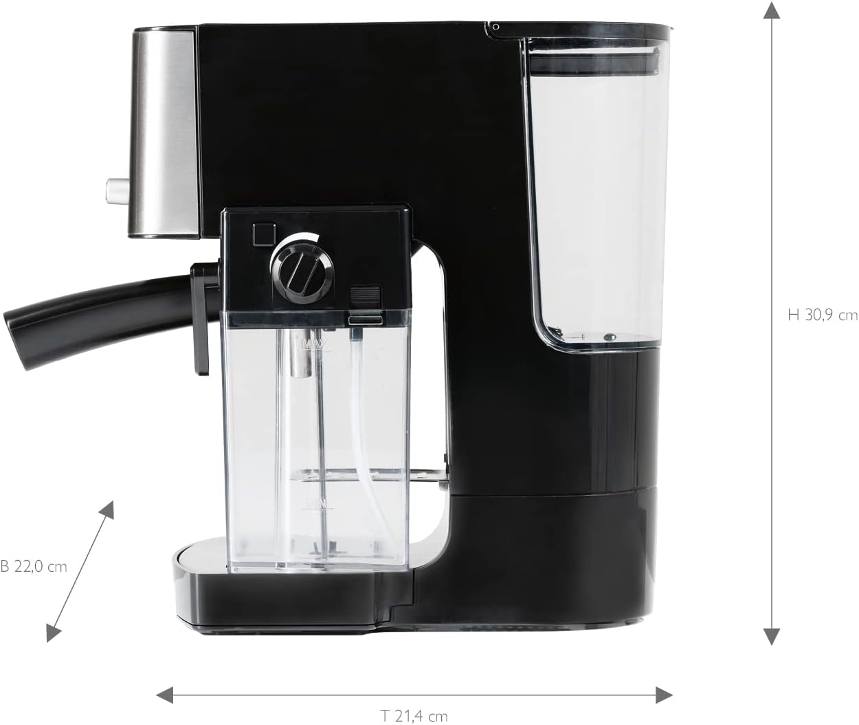Siebträgermaschine für Espresso & Latte, Siebträgermaschine -15 bar