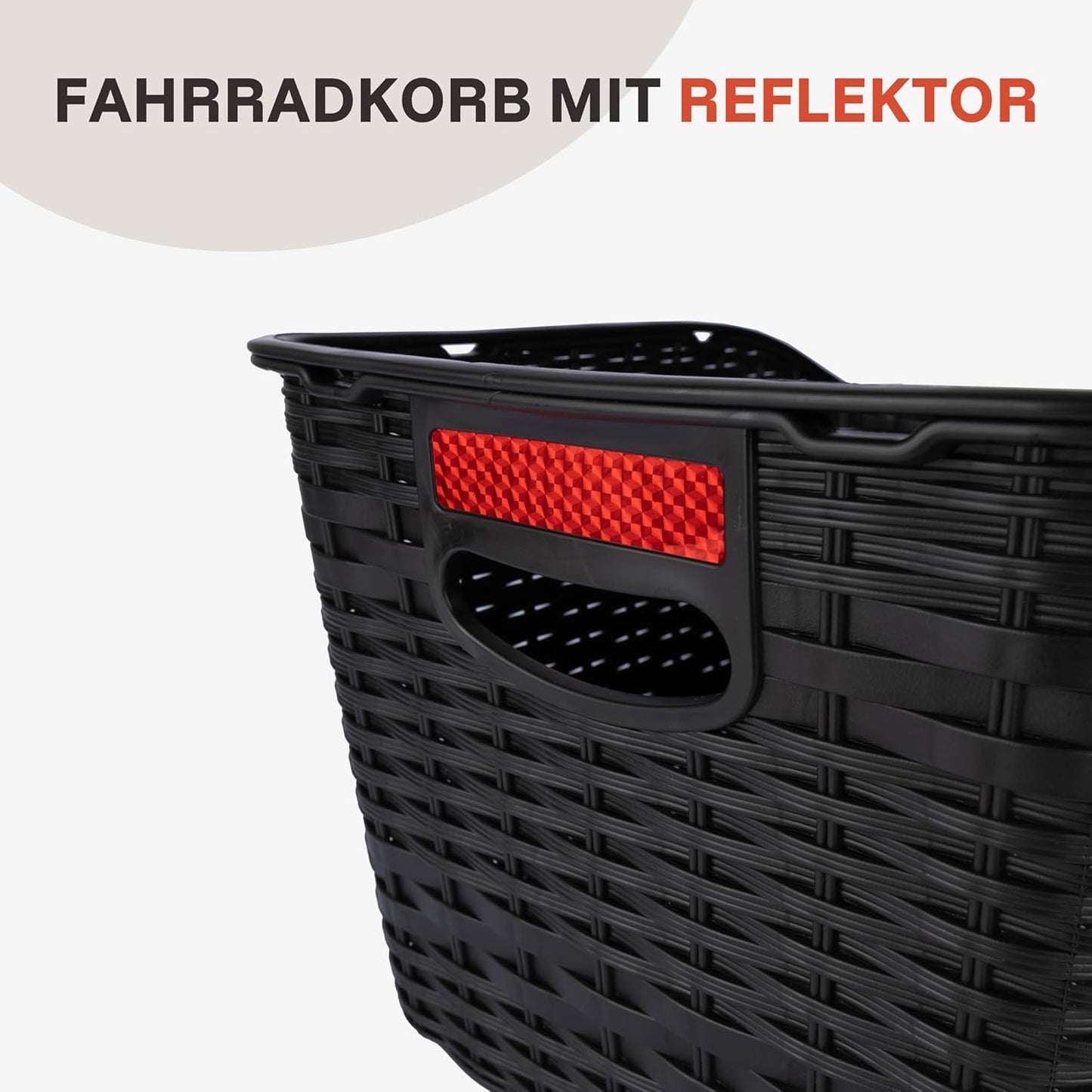 Unisex-Fahrradkorb mit Reflektor