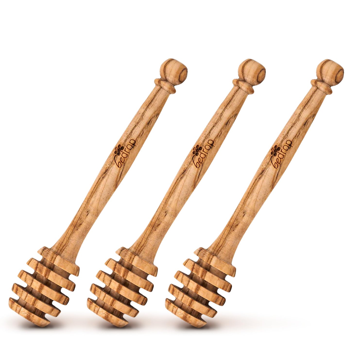 3er-Set Honiglöffel aus Olivenholz, 3er Set Honiglöffel zum Sparpreis