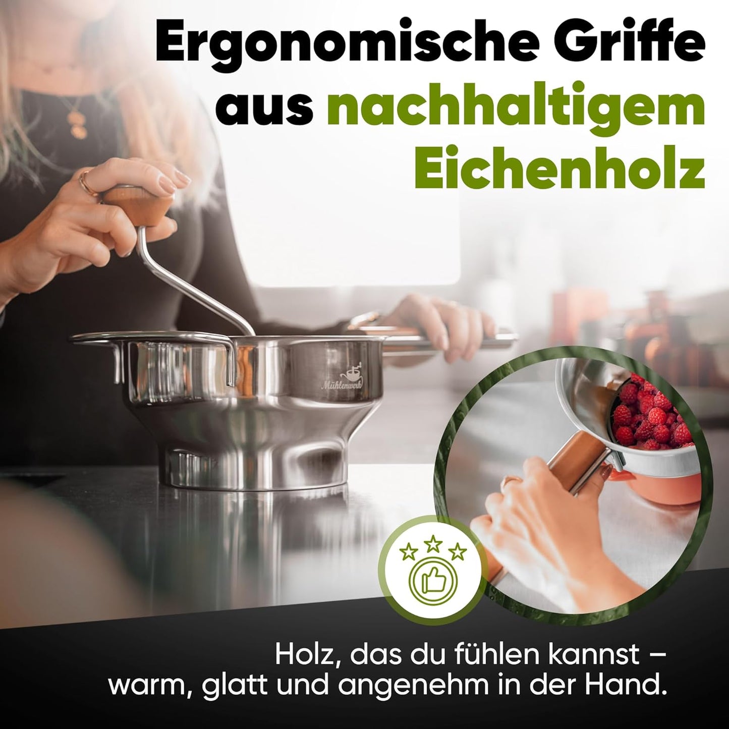 Passiermühle-Set, Mit Gläsern & Trichter
