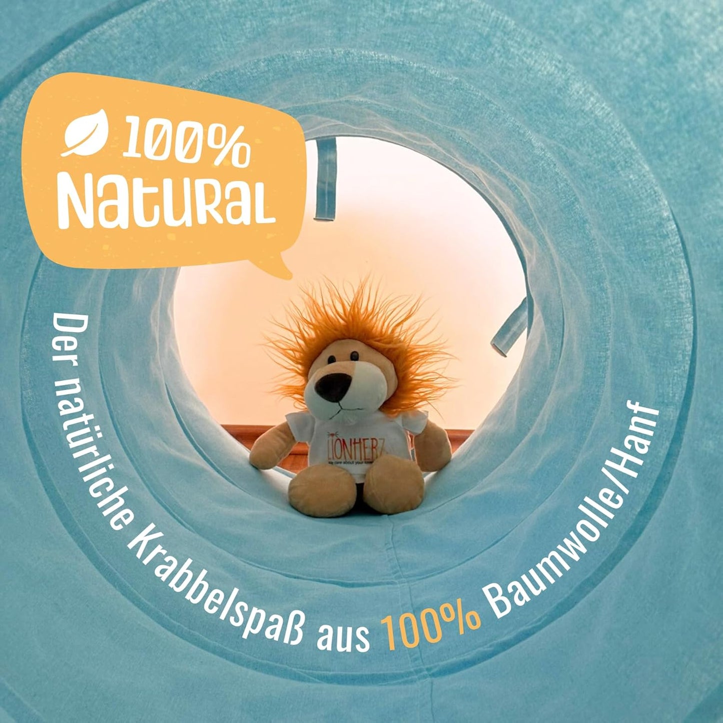 Pop-up Spieltunnel 180cm, Himmelblau