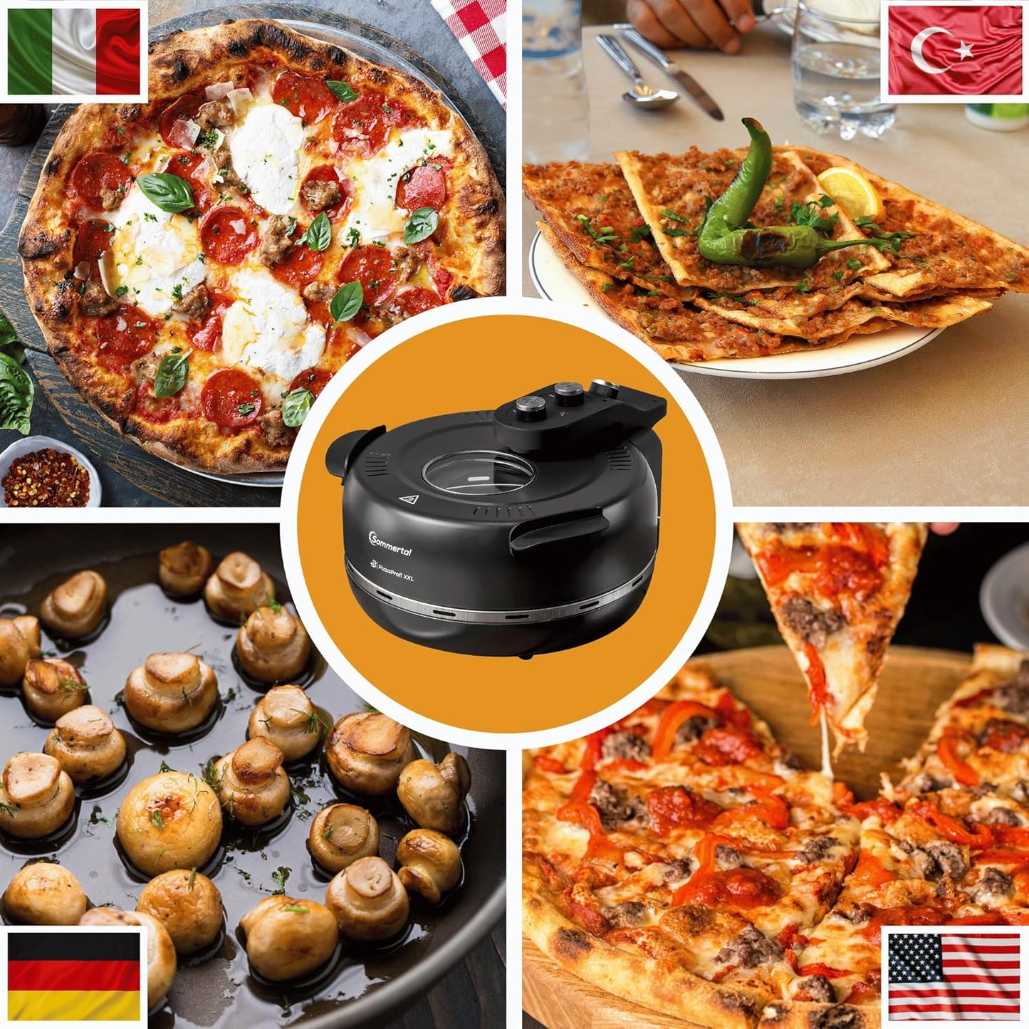 PizzaProfi Pizzaofen Set, PizzaProfi XXL 39cm