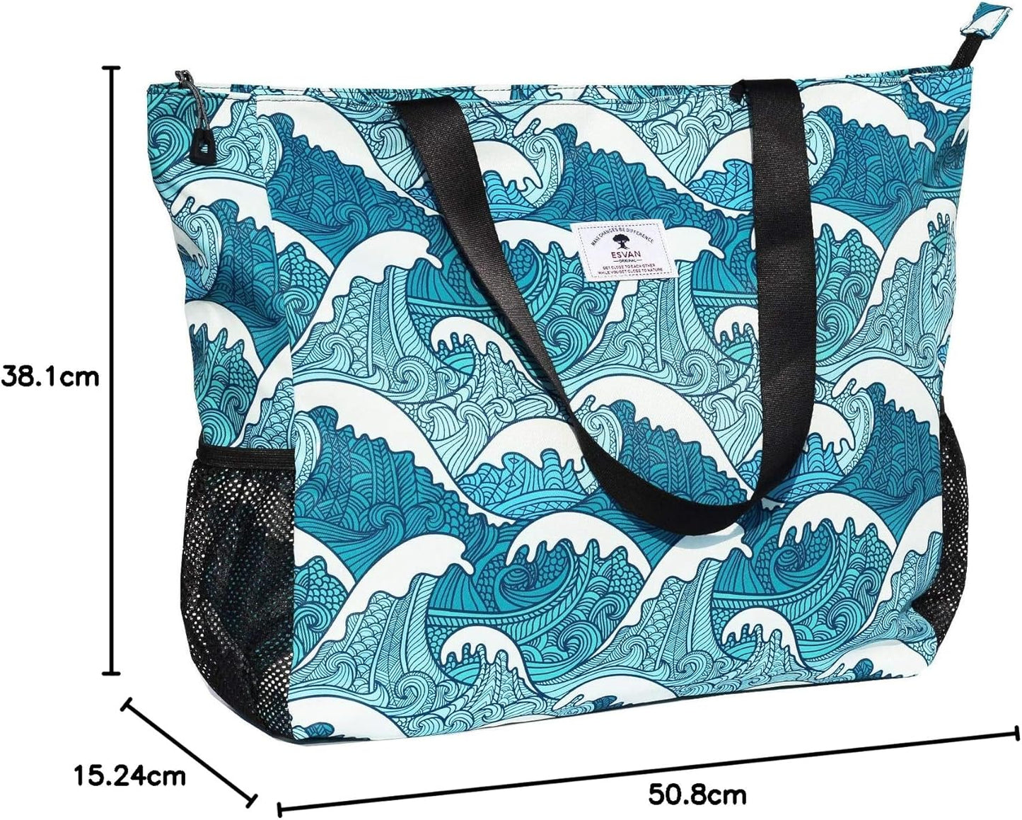 Wasserabweisende Strandtasche, Wave