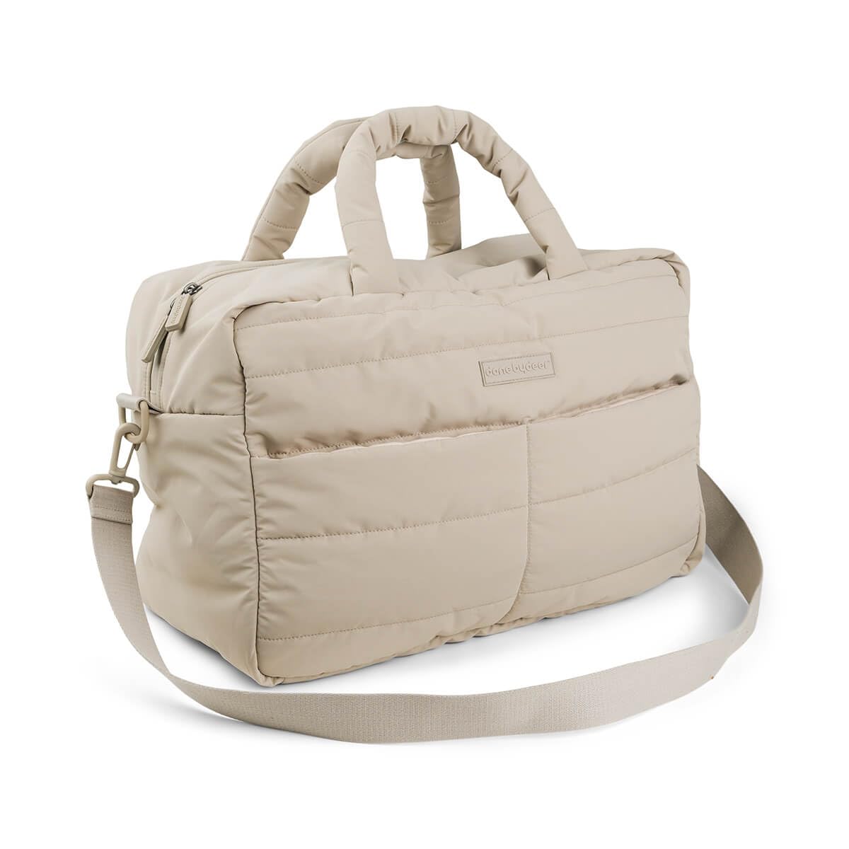 Wickeltasche mit Wickelunterlage & Kinderwagen-Haken, Sand