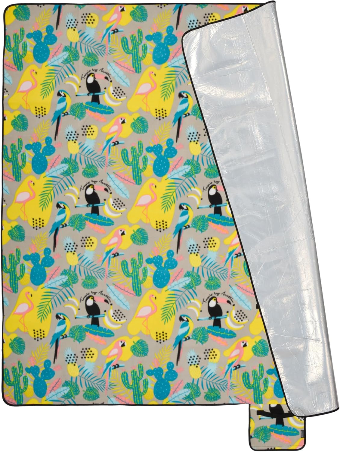 Extra grosse wasserdichte Picknickdecke 175x200 cm, 175x200 cm Tropics