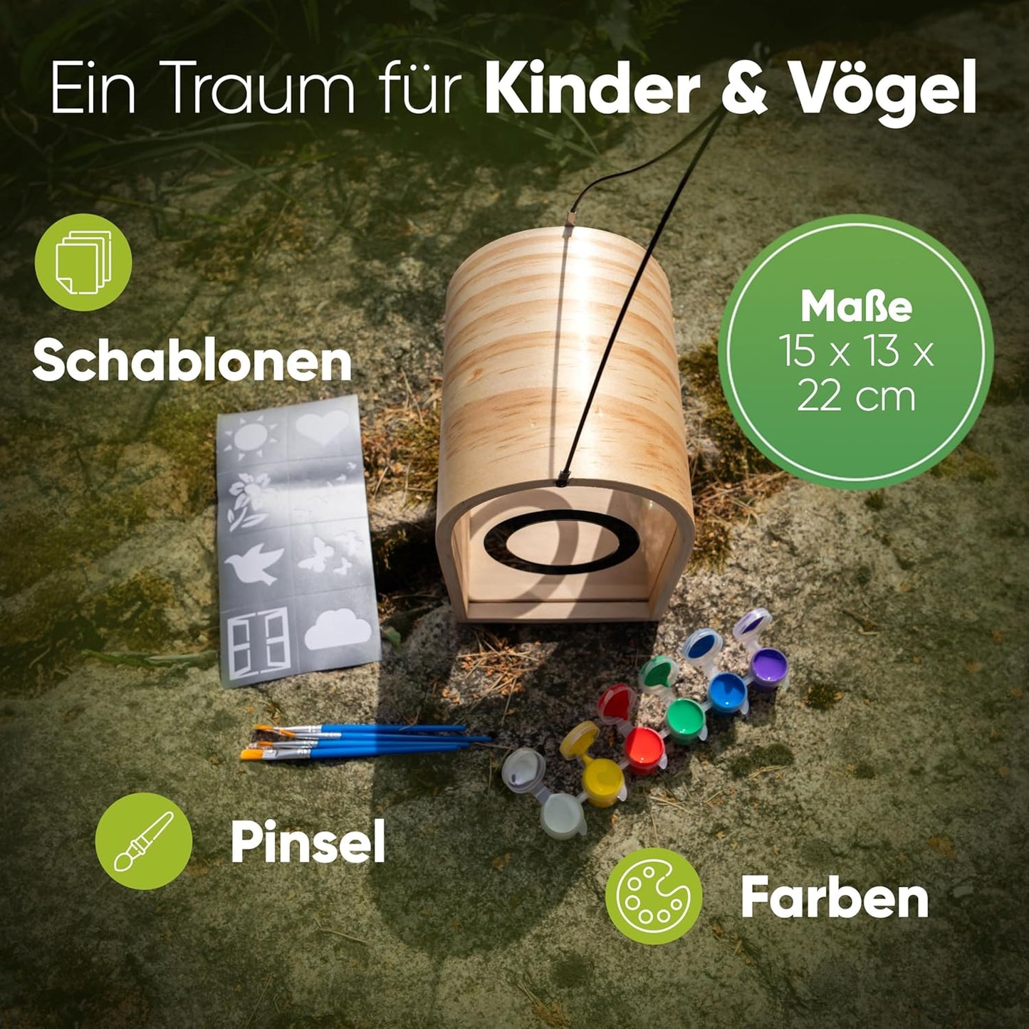 DIY Vogelhaus-Bastelset zum Bemalen