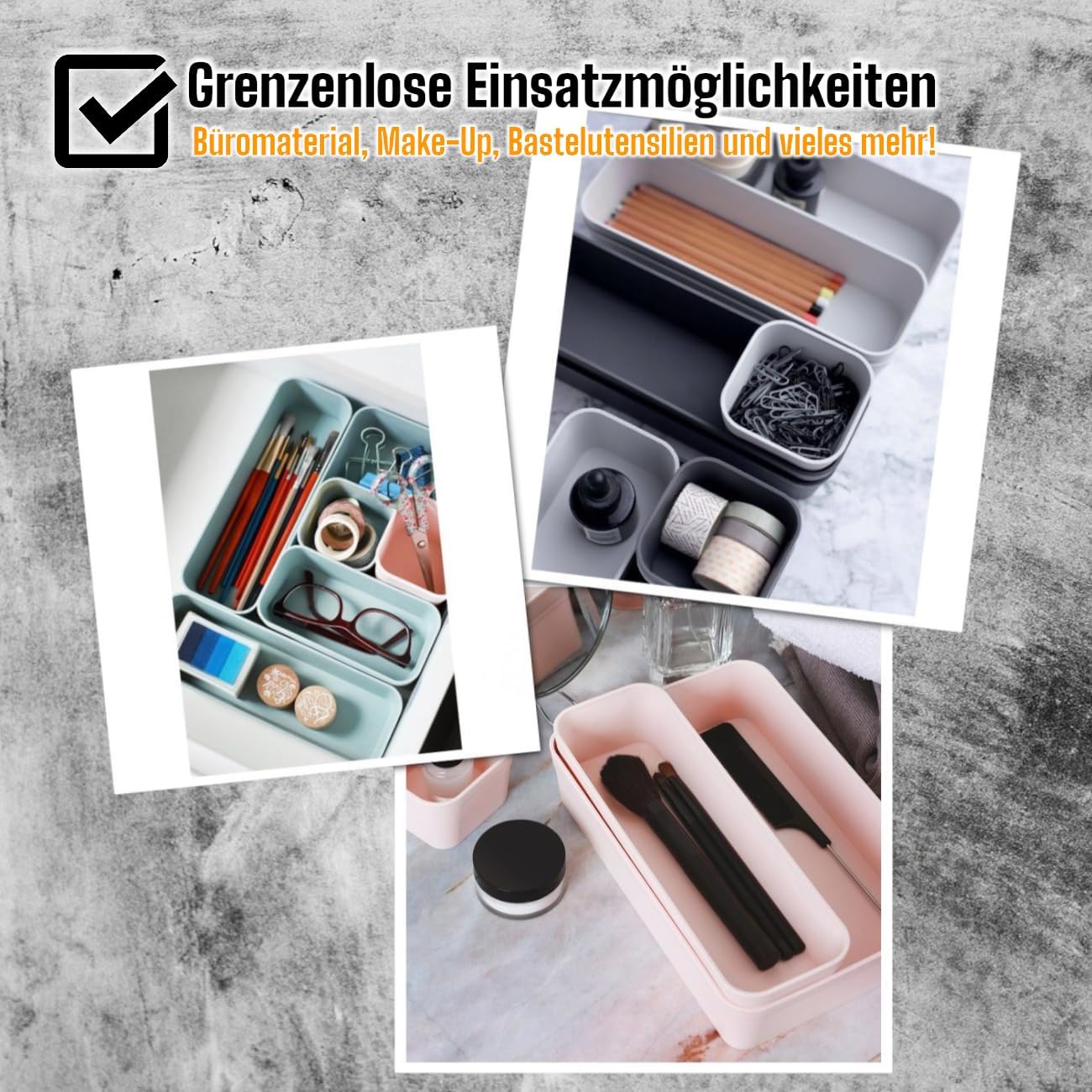 Schubladen-Organizer-Set, Pastell-grün