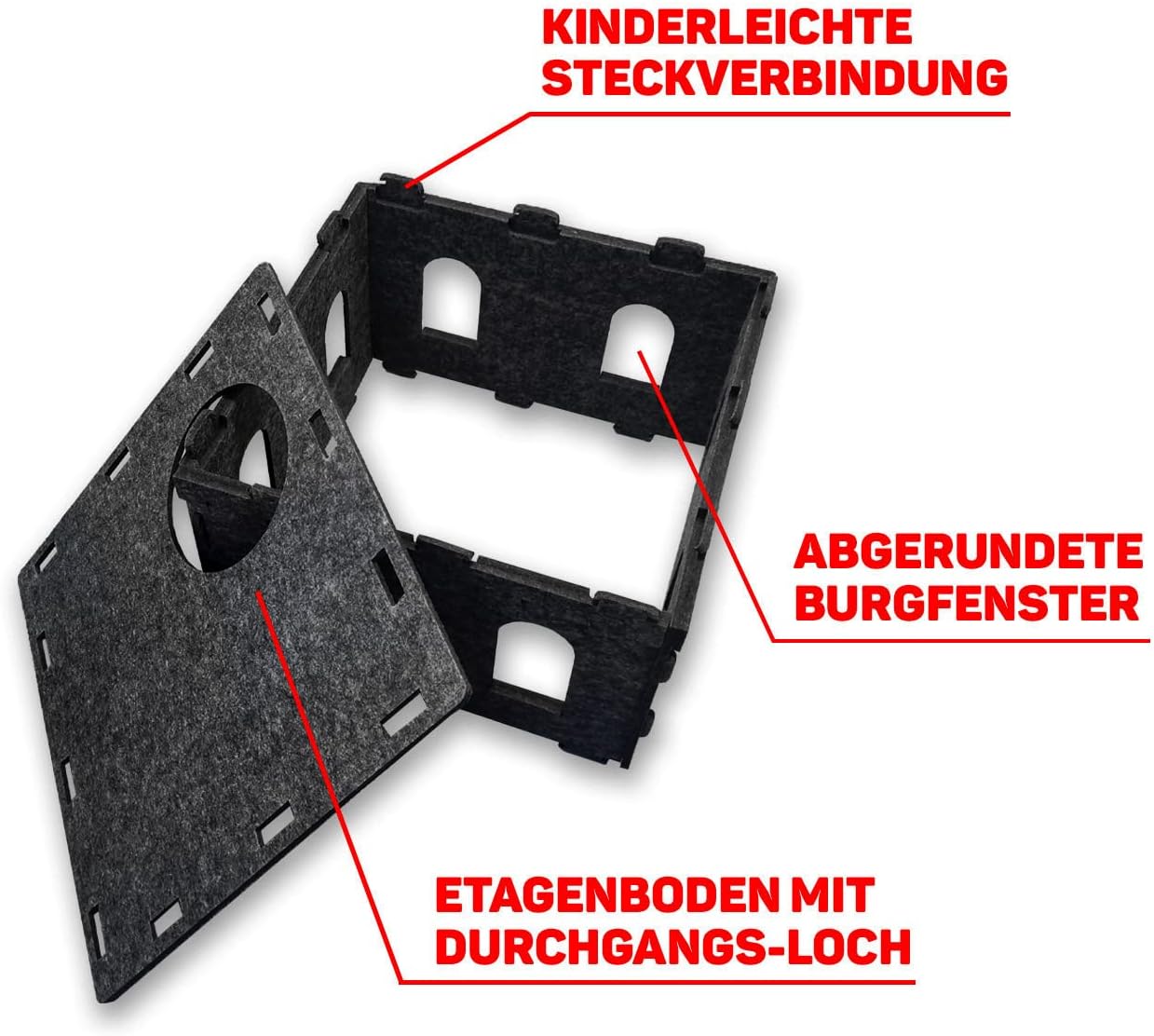 Etagen-Anbauset für Katzenburg, Anthrazit Etagen-Anbauset