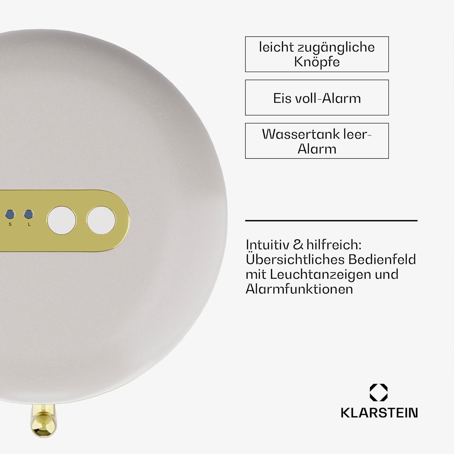 Passau Mini-Eiswürfelmaschine, 15 KG Cream