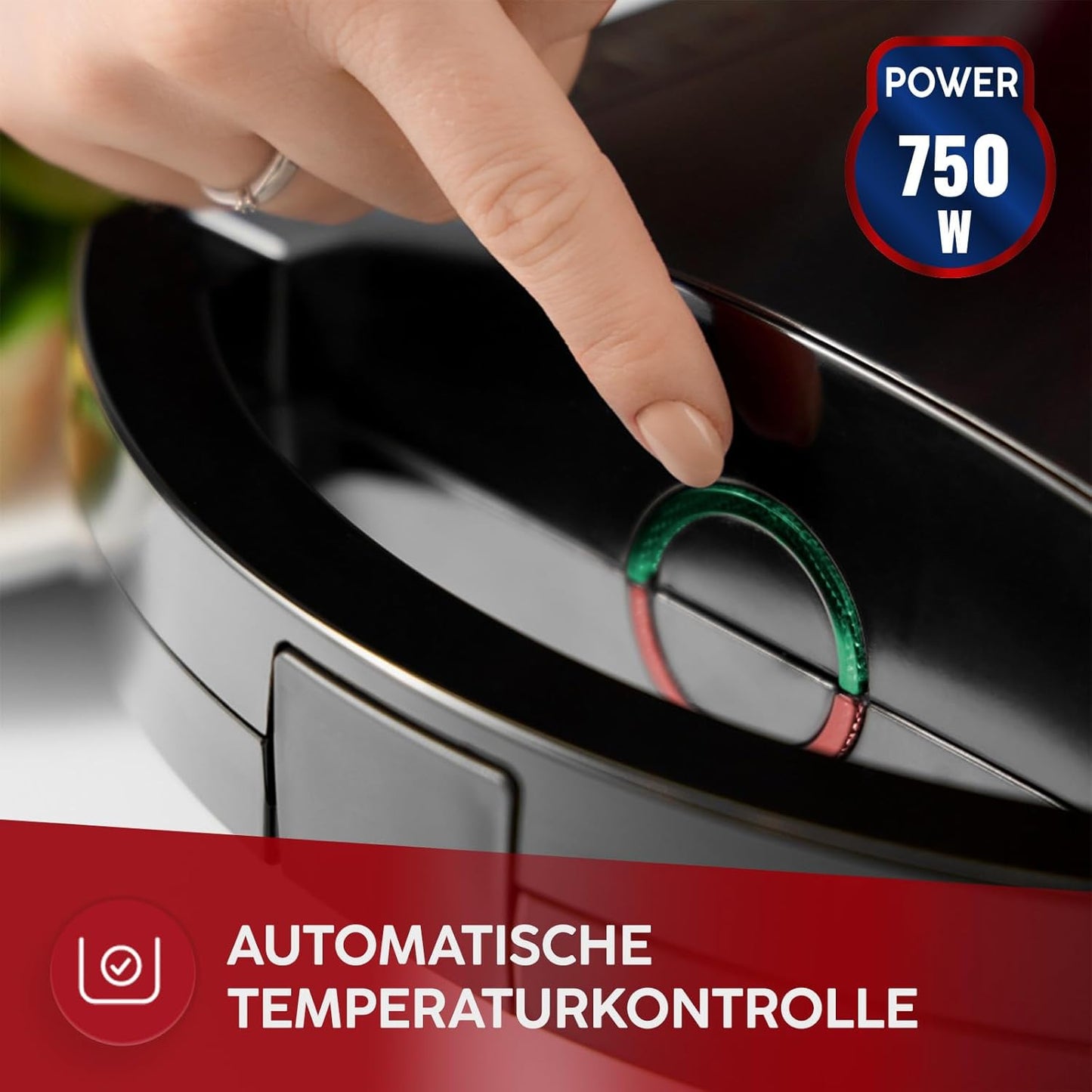 Sandwichtoaster MOP-50M mit Antihaftbeschichtung, Schwarz