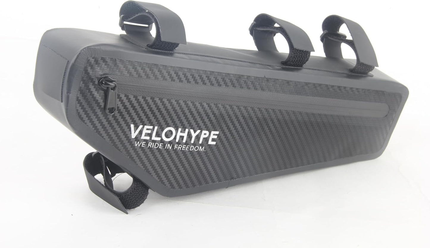 Bikepacking Rahmentasche, Bikepacking Rahmentasche 3 Liter Packvolumen Carbon-Struktur 3 Liter