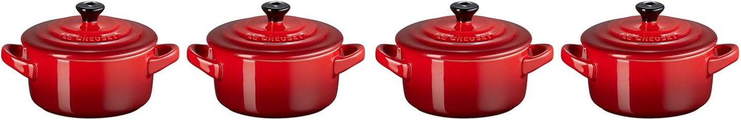 4er-Set Mini-Cocottes (200 ml), Kirschrot