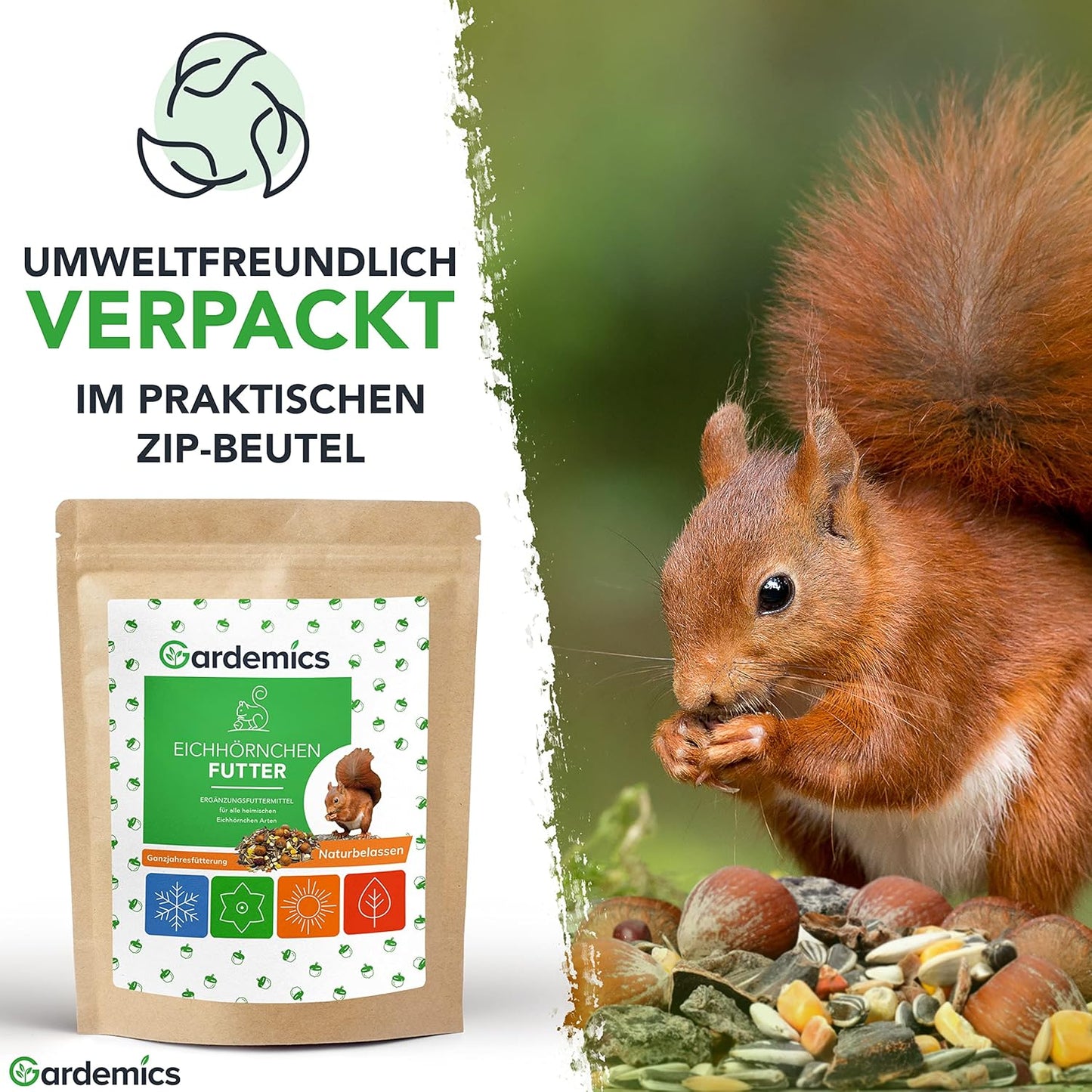 Eichhörnchenfutter mit Haselnüssen (2 kg), 2 kg (1er Pack)