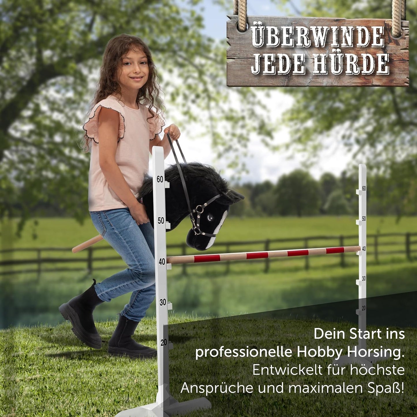Hobby Horse Abraxas Medium mit Halfter und Trense, Abraxas Medium