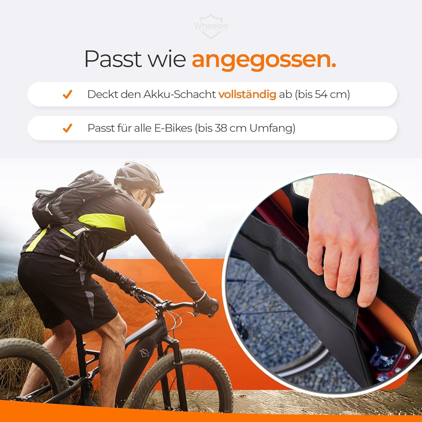 E-Bike Akku Schutzhülle für integrierte Akkus, ohne Reissverschluss