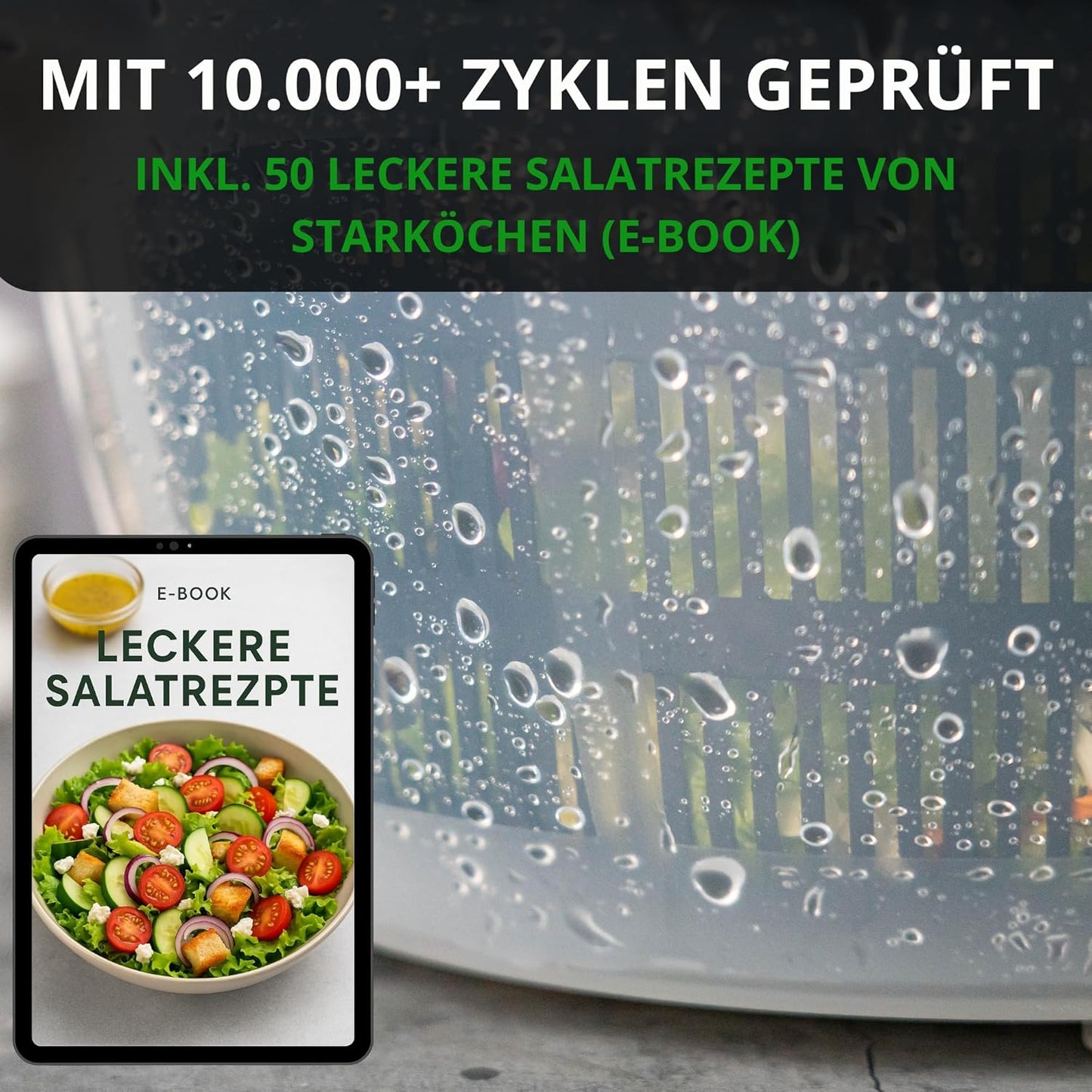Salatschleuder, Salatschleuder Schwarz 5L
