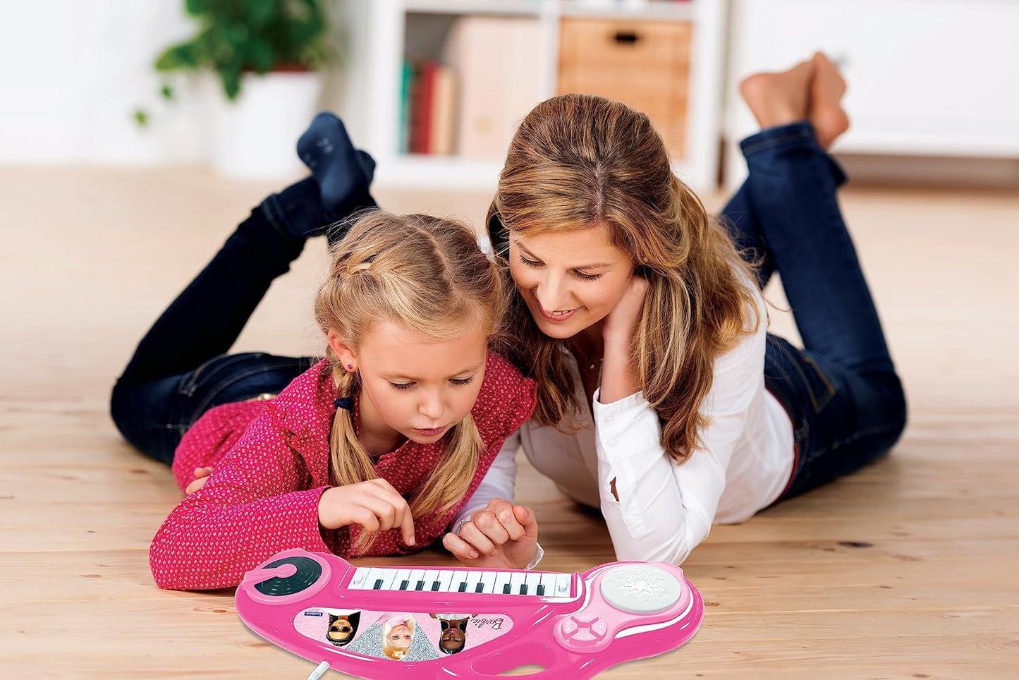 Barbie Elektronisches Kinderklavier mit Lichteffekten und Mikrofon, Barbie