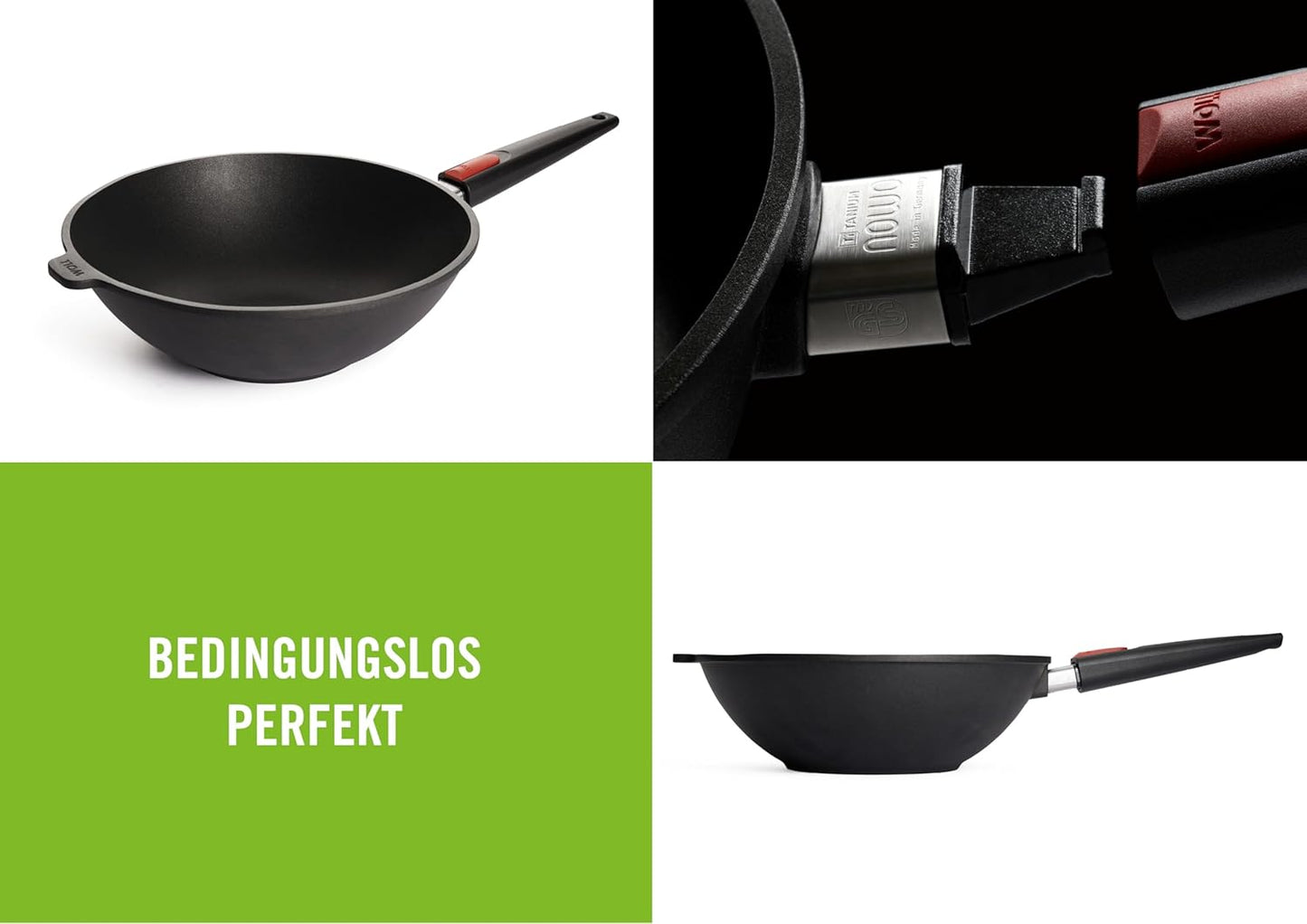 Wok- und Rührpfanne, 30 cm, 10 cm hoch