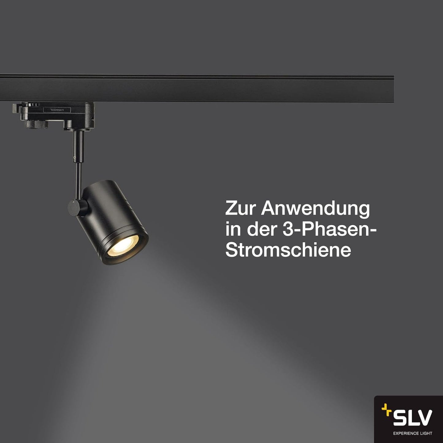 Spot für Hochvolt-Stromschiene 3-Phasen, Bima Spot Qpar51 50W Schwarz Matt 3Ph