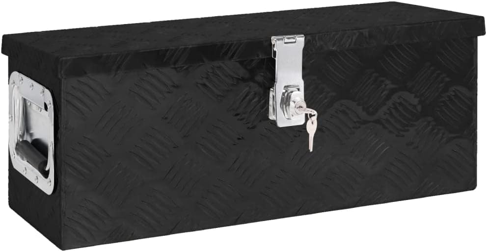 Aluminium-Aufbewahrungs- & Transportkoffer (60 x 23,5 x 23 cm), 60 x 23.5 x 23 cm Schwarz