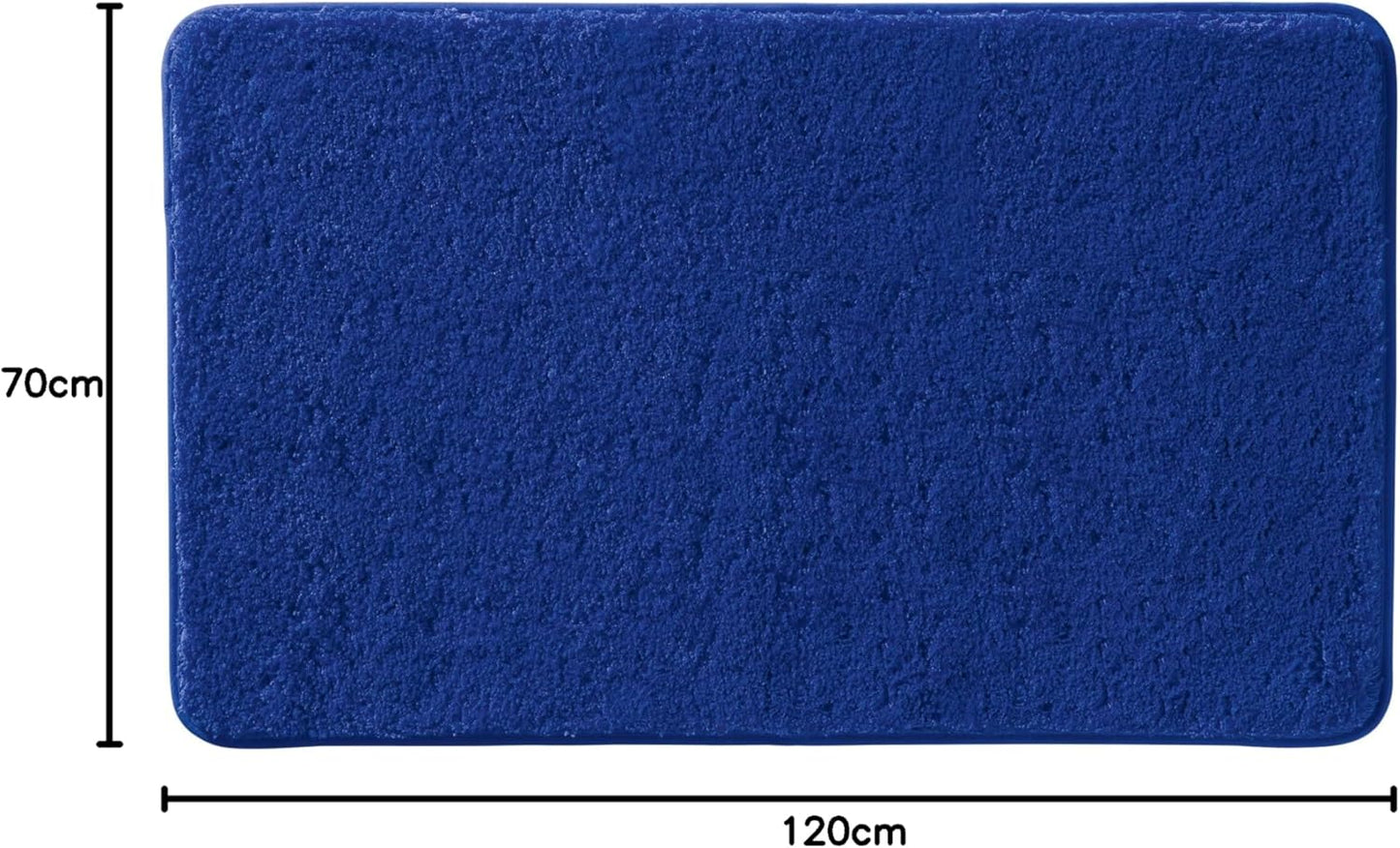Badematte, Royalblau Badematte - 70x120 cm