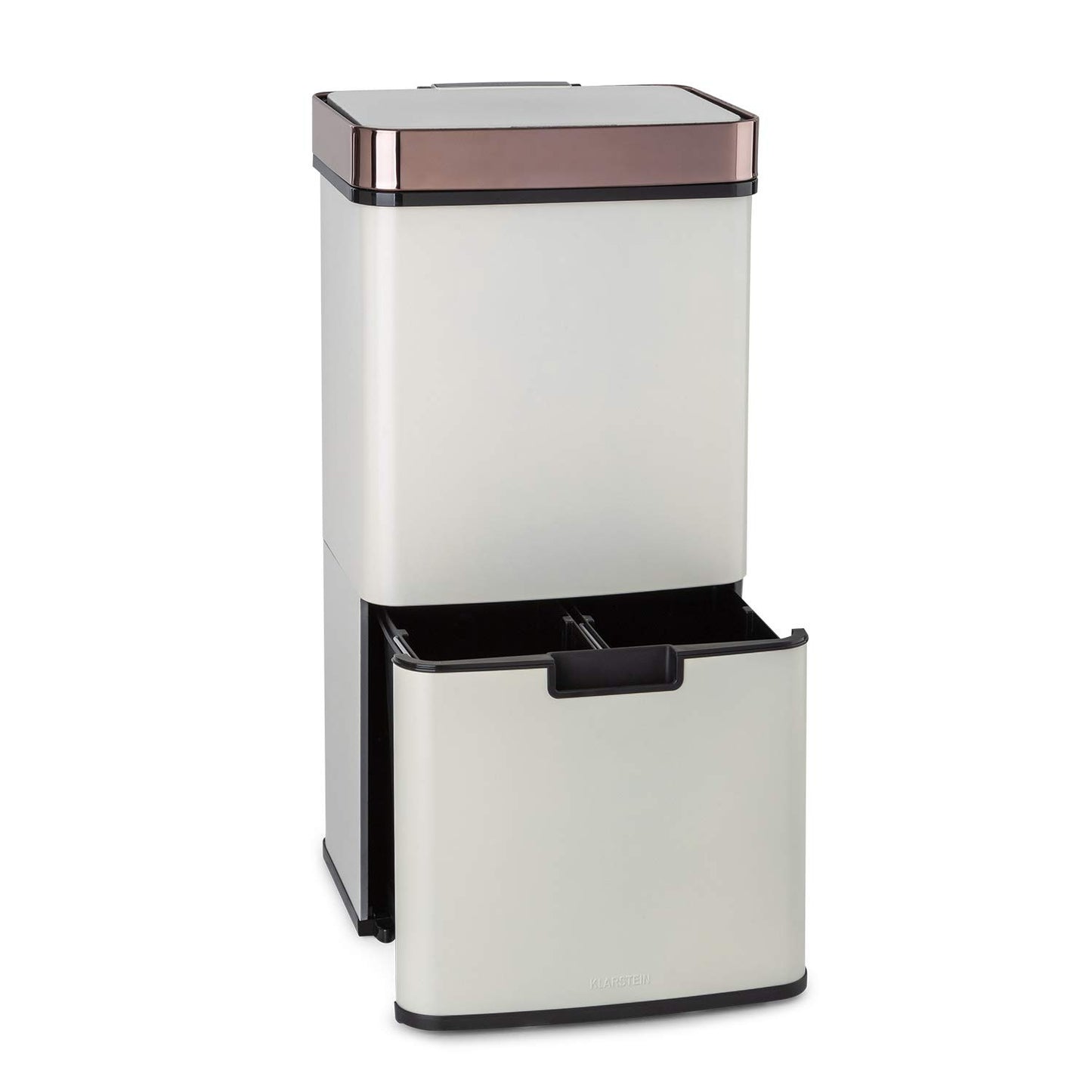 Royal Trash Sensor-Mülleimer, Roségold / Beige