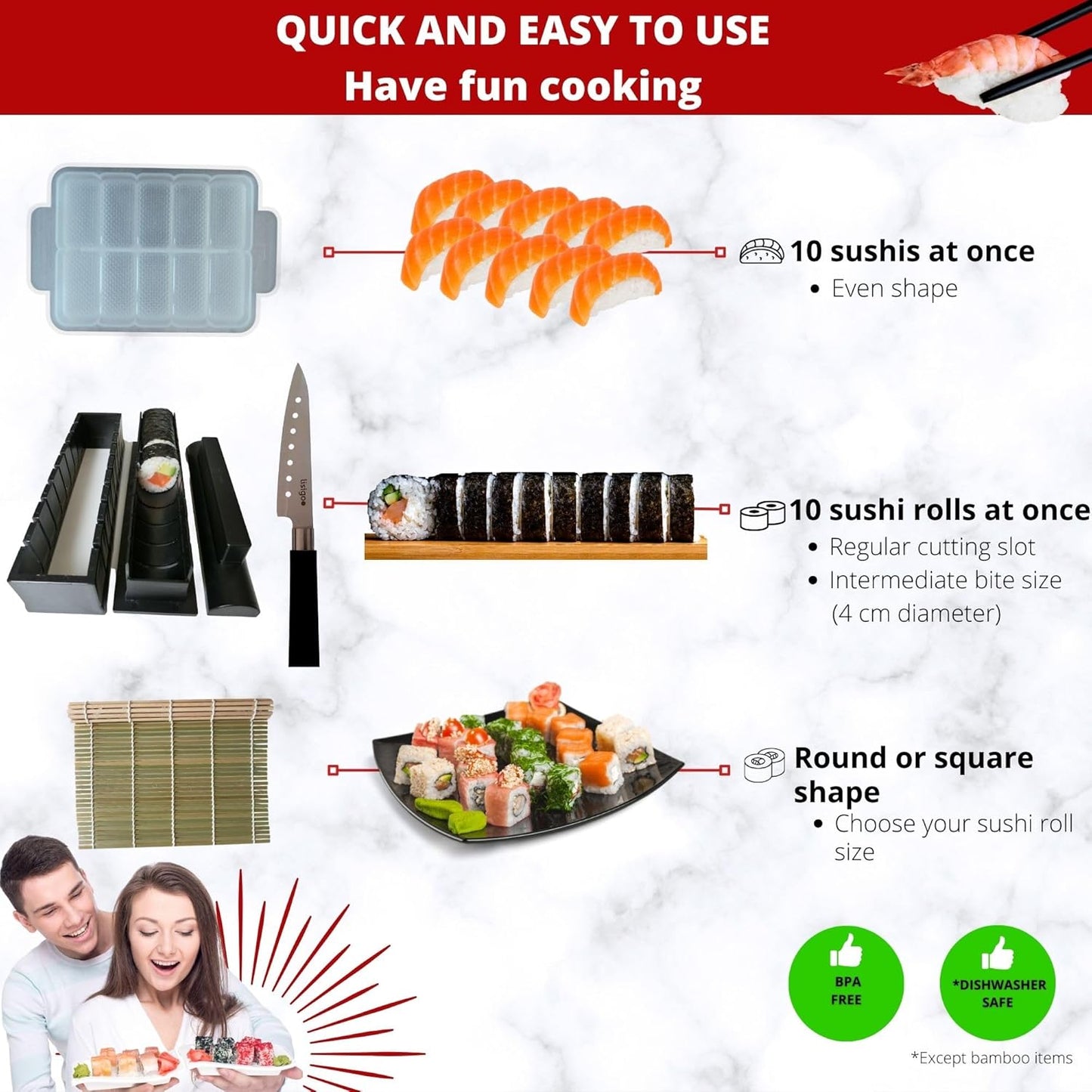 15-teiliges Sushi Maker Set
