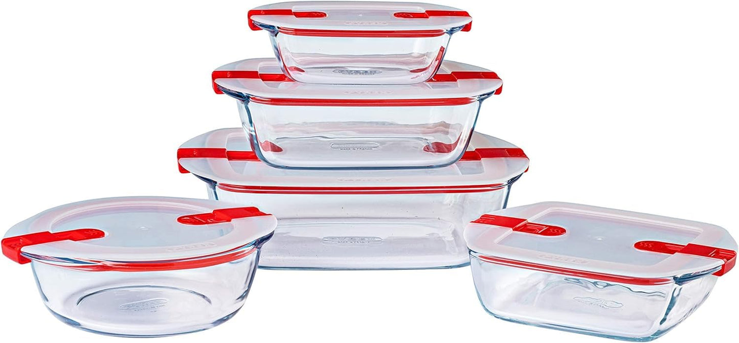 Glas-Schalenset mit Deckeln