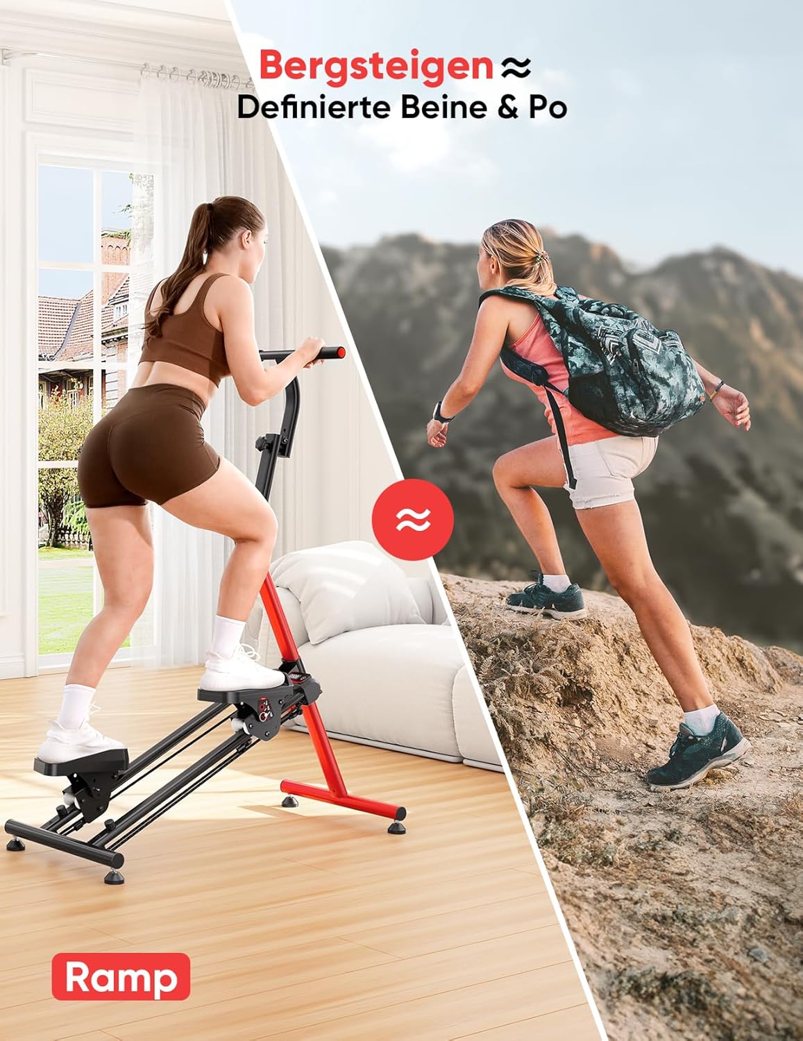 Treppenstepper mit 3 Workout-Modi & Ski-Funktion