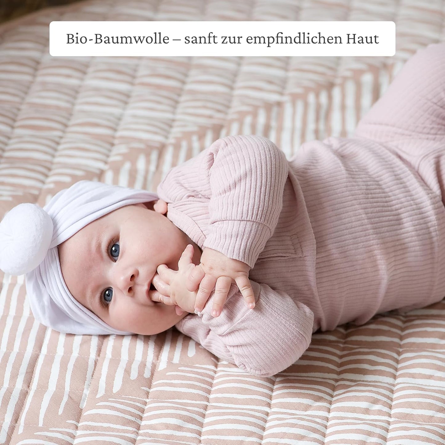 Handgenähte Krabbeldecke aus Bio-Baumwolle, Luxemat Sea Shell