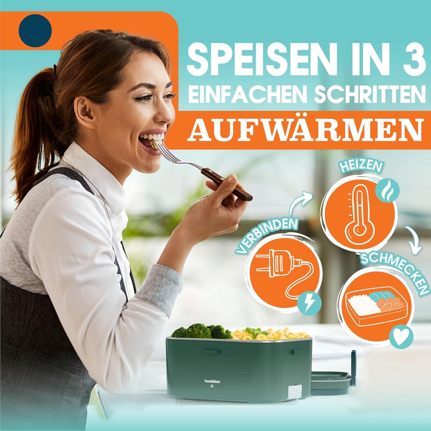 Elektrische Lunchbox, Dunkelgrün