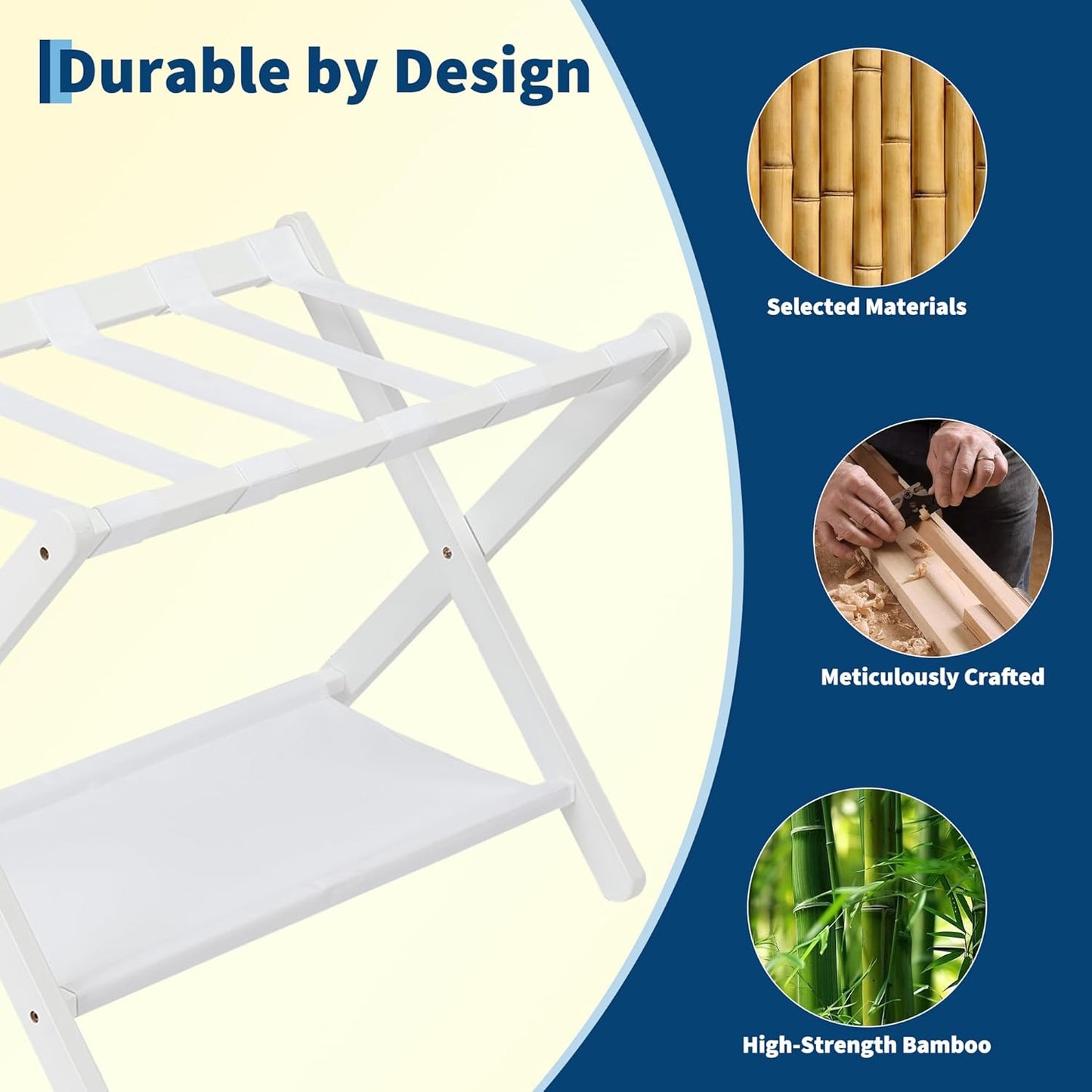 Gepäckablage 2er Set klappbar, 2 Stück - weiss - 67*47*51cm 2 Stück - weiss - 67*47*51cm