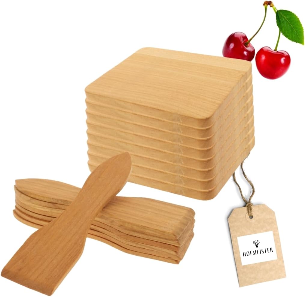 Raclette-Set aus Kirschholz Brettchen und Raclette-Schaber