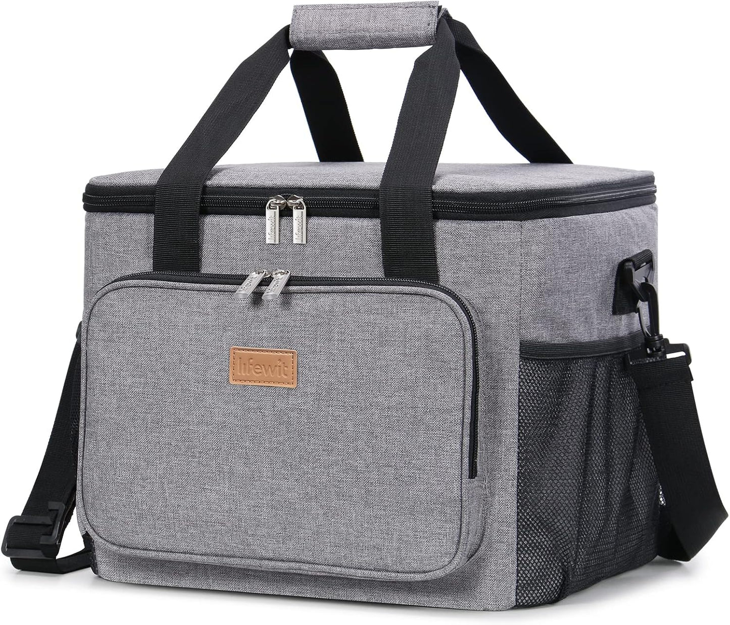 Faltbare Kühltasche für Picknick und Reise, 24L Grau