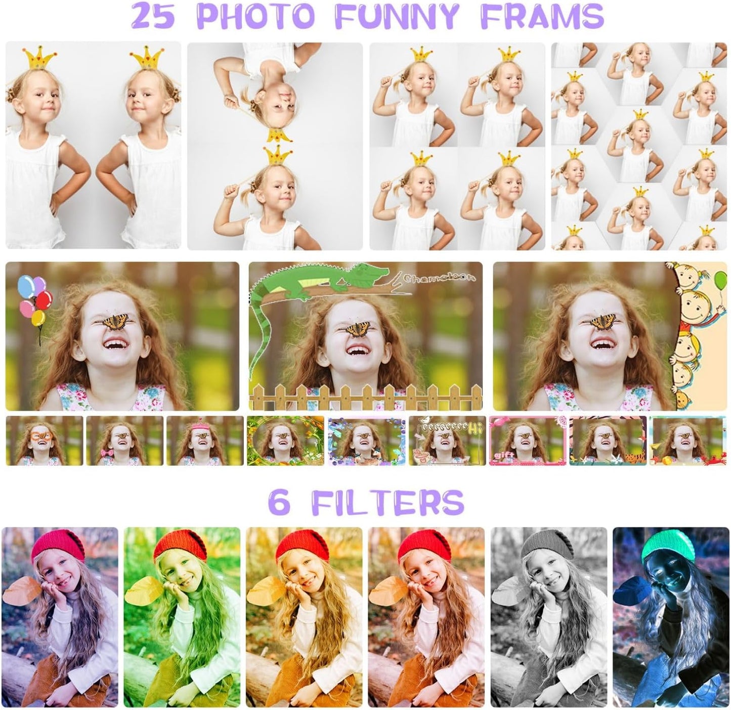 Digitalkamera für Kinder, Violett
