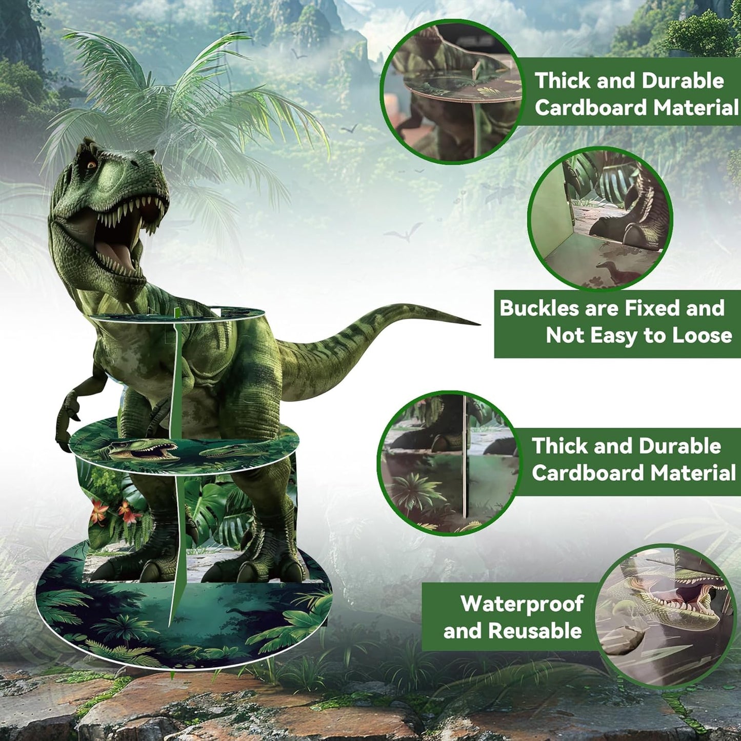 Dinosaurier Kuchenständer, Grün