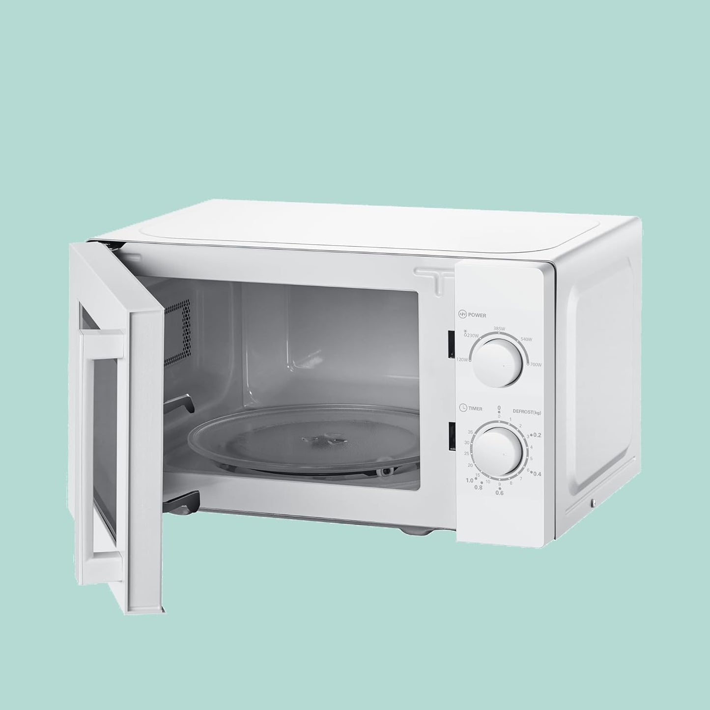 CMSN 20 wh Mikrowelle mit 5 Leistungsstufen, 20L Kapazität, Mechanisch Weiss 20L