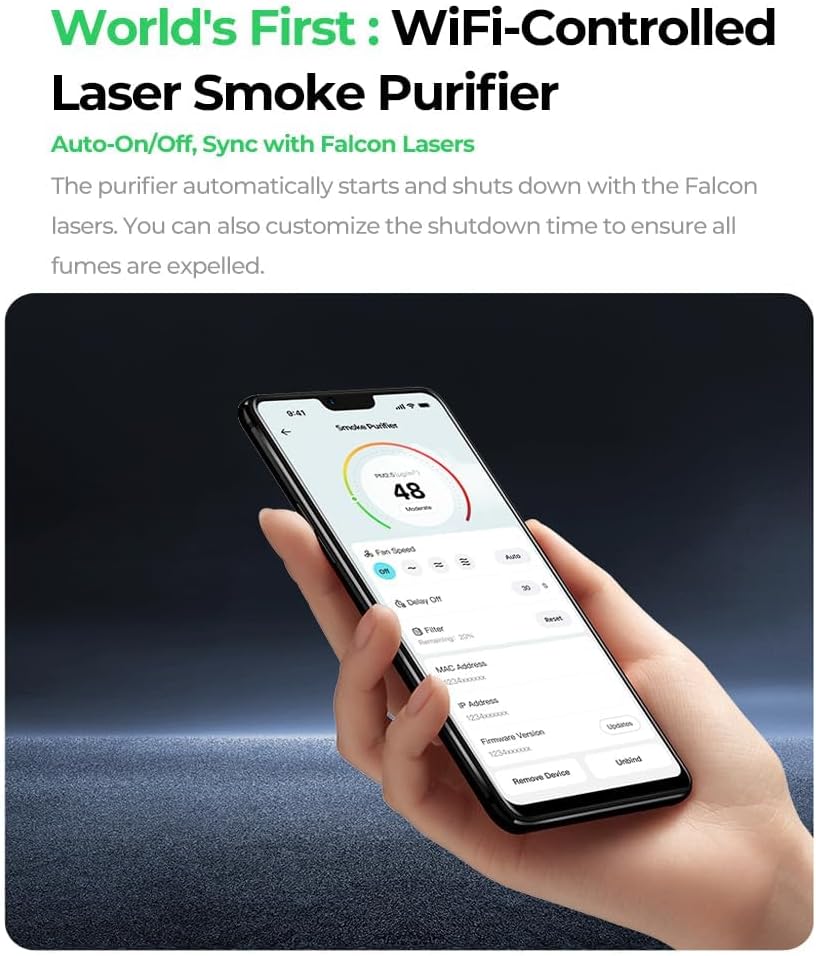 Luftreiniger für Lasergravur