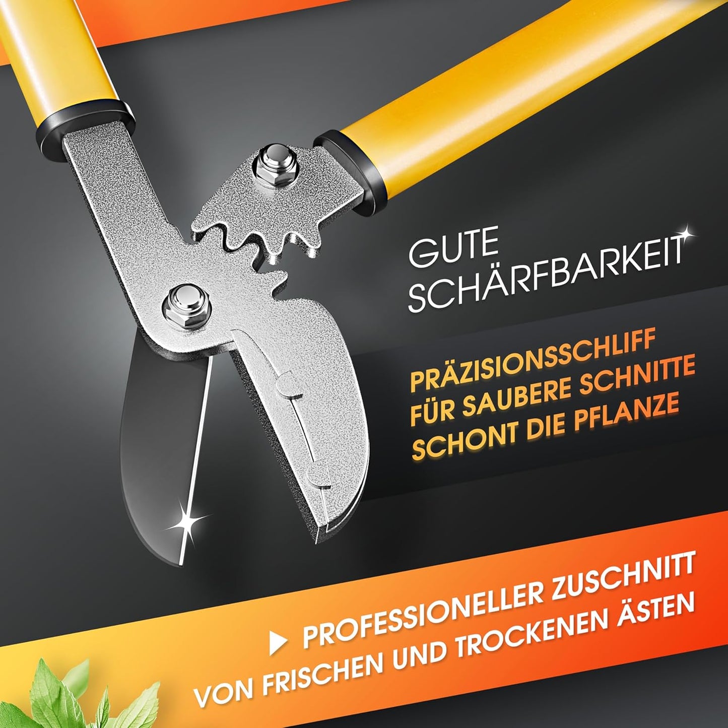 Astschere mit Metall-Amboss & Antihaftklingen