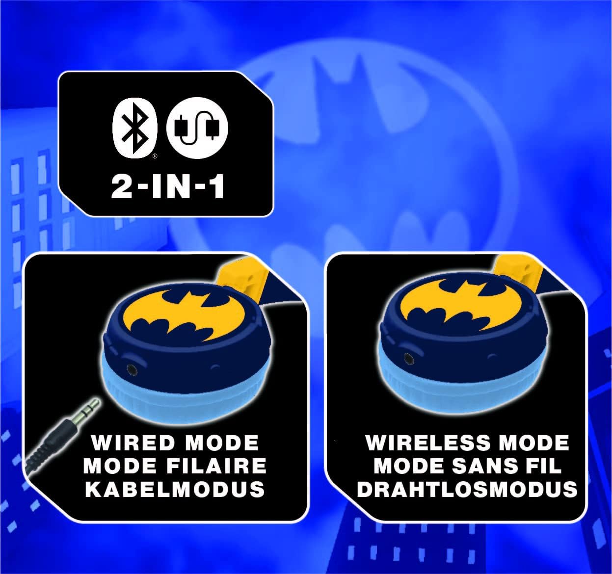 2-in-1 Audio-Kopfhörer Batman, Batman